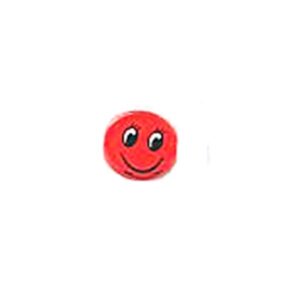 Smiley Med Flad Bagside 12 Mm Rød - 1 Par