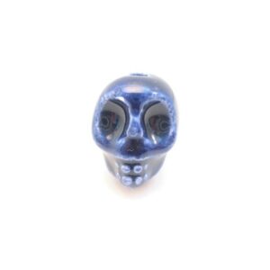 Porcelæns Skelet Hoved 13,5 / 2 Mm - MØRK BLÅ