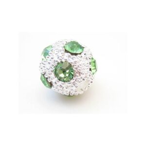 Perle Med Grønne Stene 11 / 3 Mm Hul.