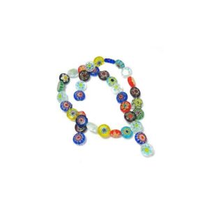 Millefiori Glas Perler 10 Mm - 12 Stk