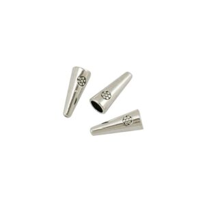 Konisk Perle Med Blomst 21 Mm - 2 Stk