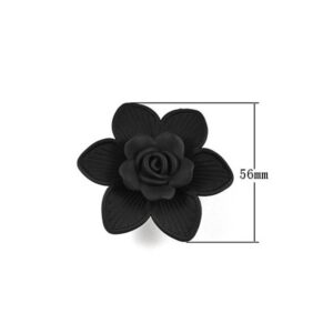 Stor Sort Blomst 56 Mm Med 4 Huller