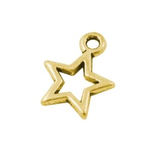 Stjerne Antik Guld 14 Mm - 4 Stk