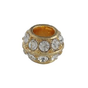 Perle Guld Belagt Med Stene 13/6 Mm