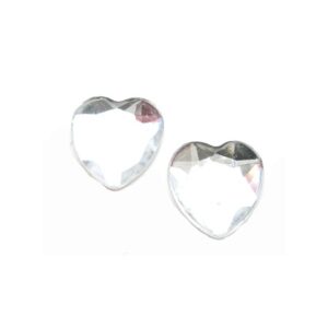 Spejl Facet Hjerte 10 Mm - 2 Stk