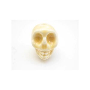 Porcelæns Skelet Hoved 13,5 / 2 Mm - GUL