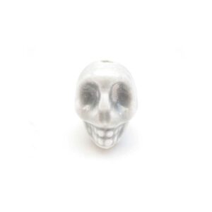 Porcelæns Skelet Hoved 13,5 / 2 Mm - GRÅ