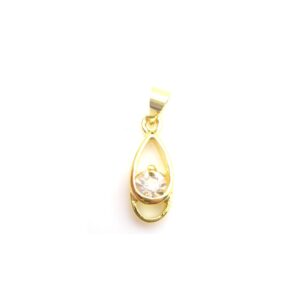 Vedhæng med zirkon 22 mm guld