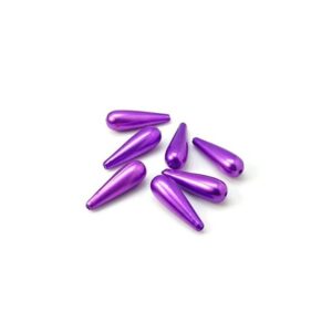 Dråbe perle 30 mm Lilla - 2 stk