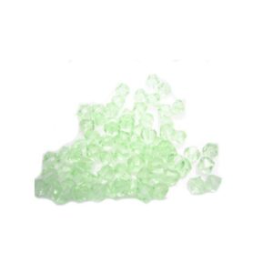 Glas perle facet 4 mm - 70 stk - Lys grøn