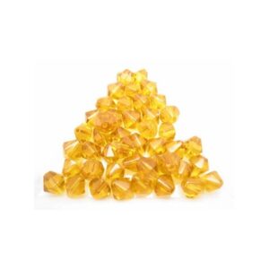 Glas perle facet 6 mm - 45 stk - Brun