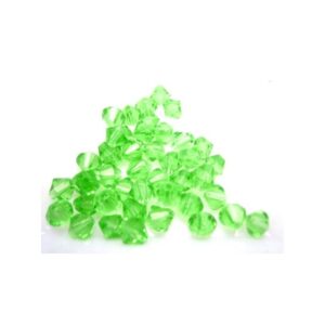 Glas perle facet 45 stk - Grøn