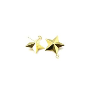 Stjerne guld 19 mm - 4 stk