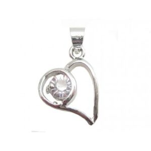 Hjerte med zirkon 22 mm