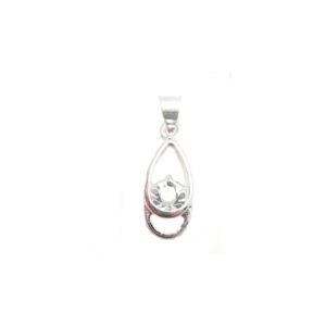 Vedhæng med zirkon 22 mm sølv