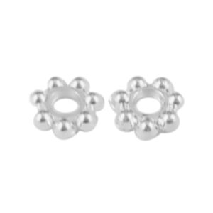 Mellem rondel sølv 4 mm - 20 stk