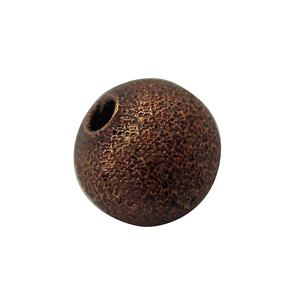 Mørk kobber stardust perle 4 / 1 mm - 10 stk