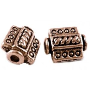 Kobber perle 9 / 2 mm - 8 stk