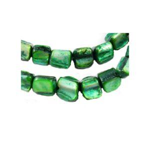 Musling perle Grøn 10 mm - 20 stk