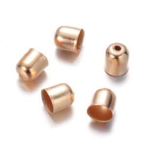 Enderør i Rosenguld 7 / 5 mm - 6 stk